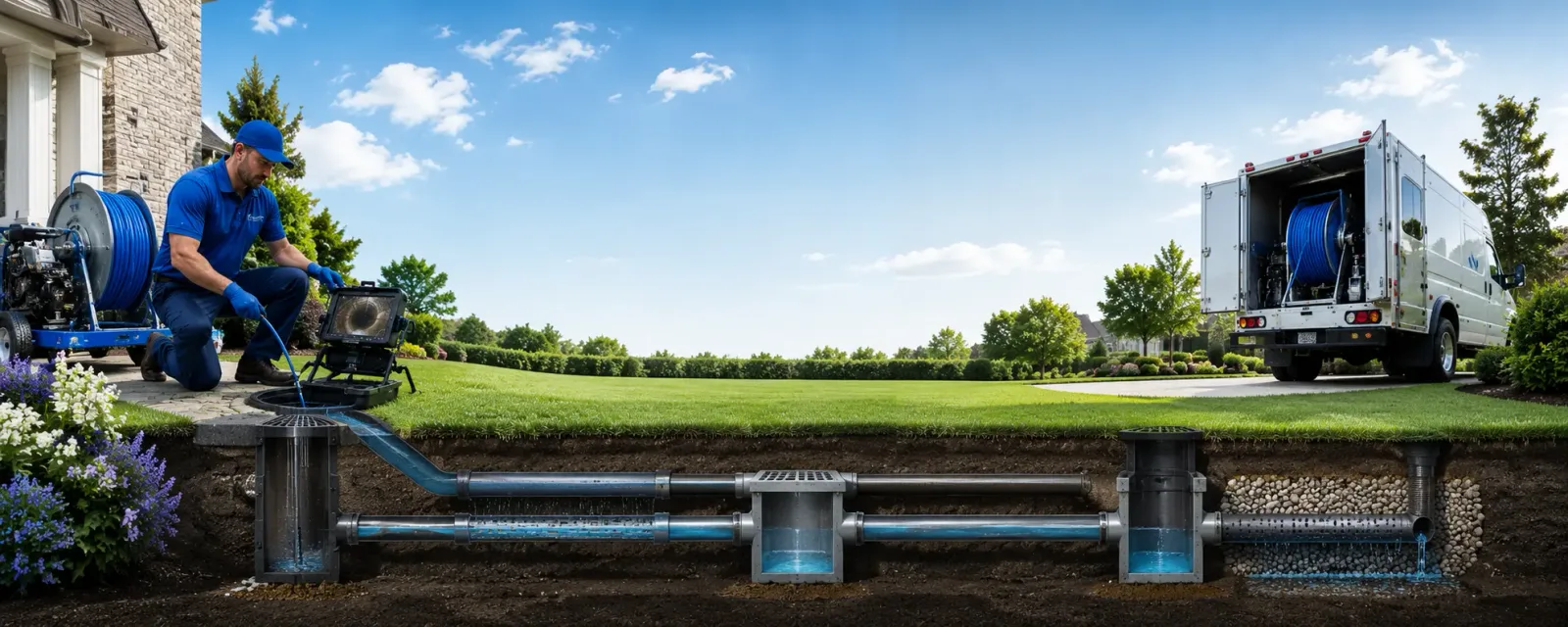 Outdoor drain cleaning information for Mannington, WV